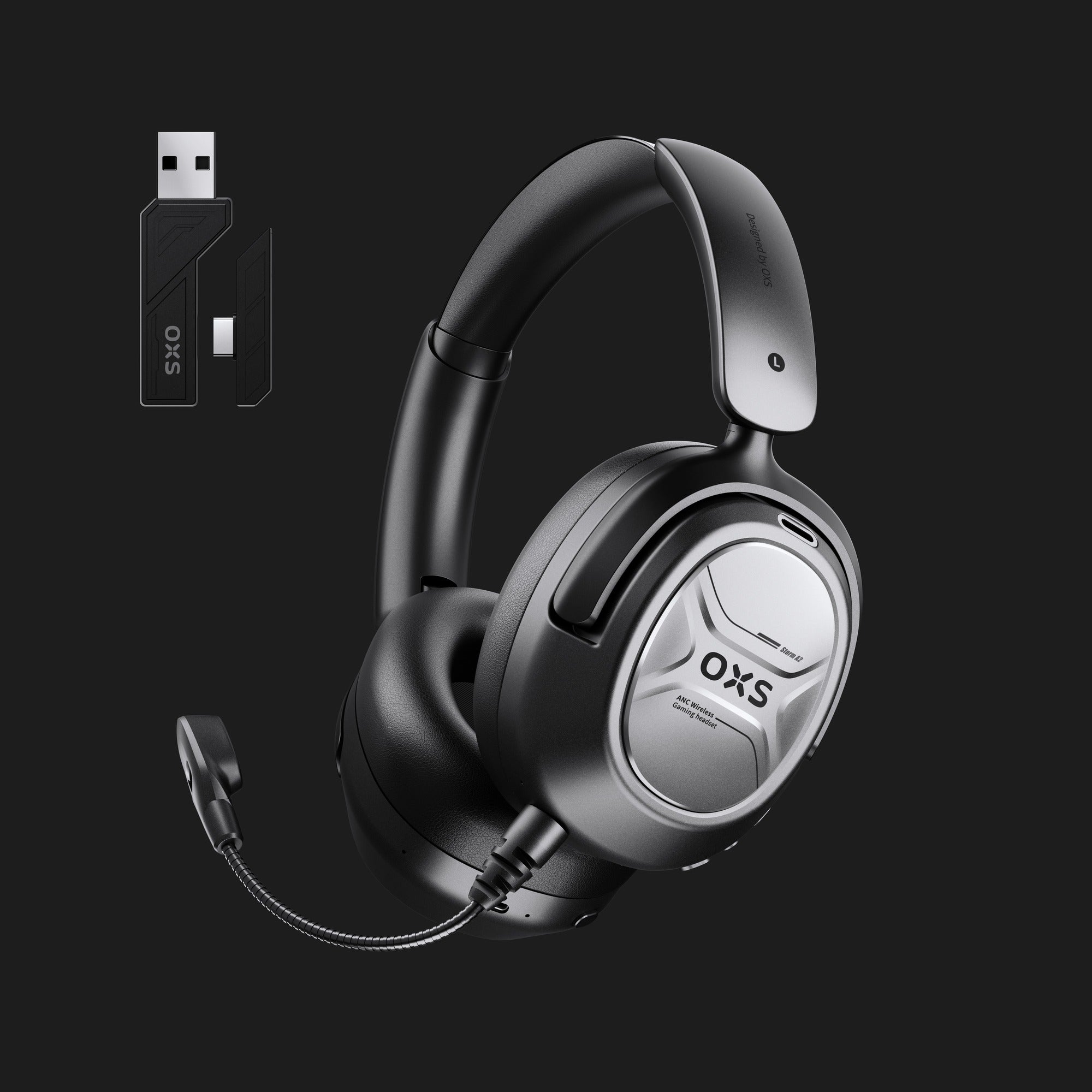 OXS Storm A2 wireless gaming headset with hybrid ANC and ultra-low latency. Top headphones perfect for gaming and daily entertainment.