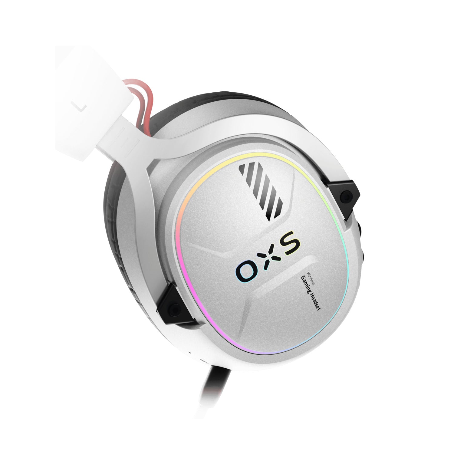 OXS Storm G2 White Best Wireless Gaming Headset with Reactive RGB to enhance gaming experience