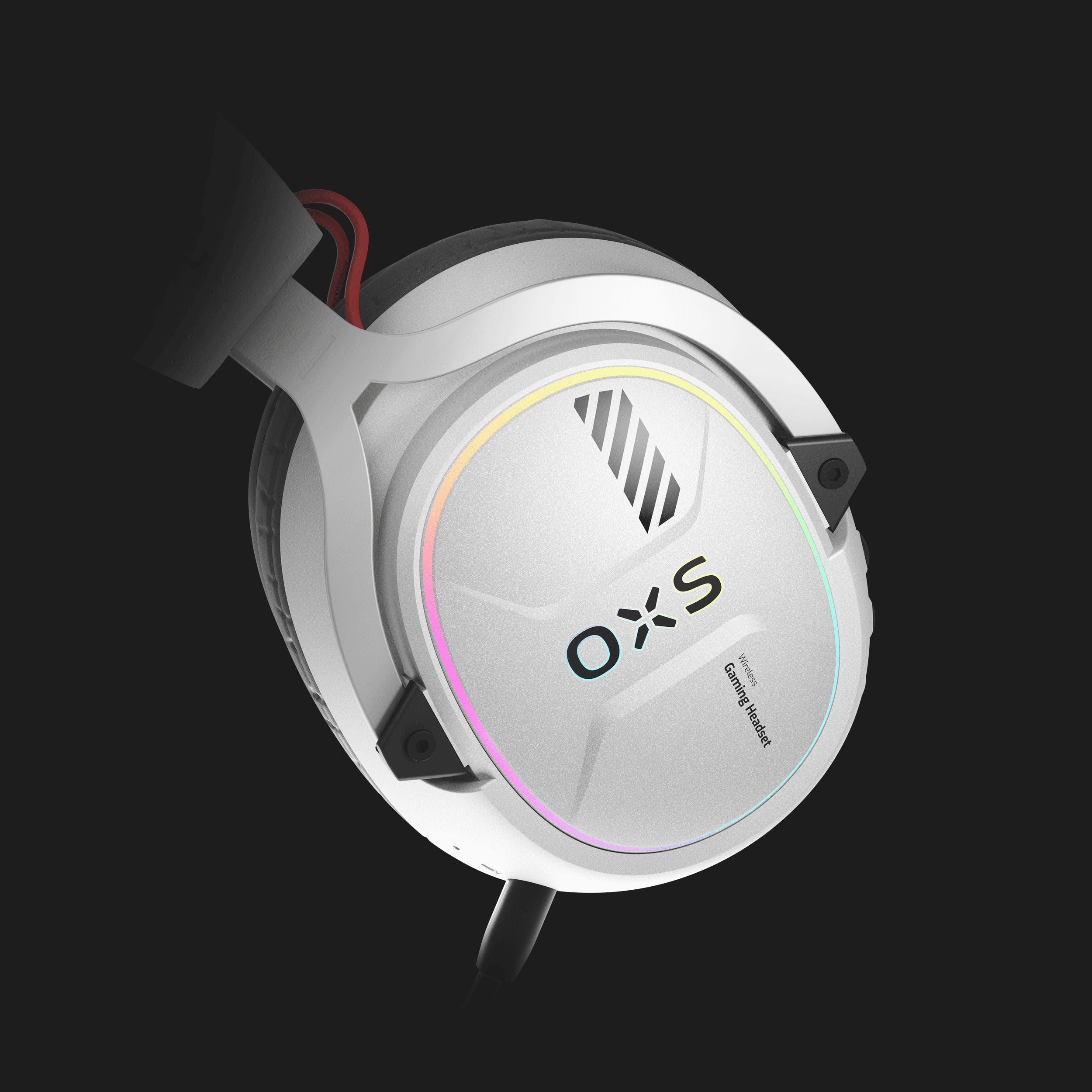 OXS Storm G2 White Best Wireless Gaming Headset with Reactive RGB to enhance gaming experience