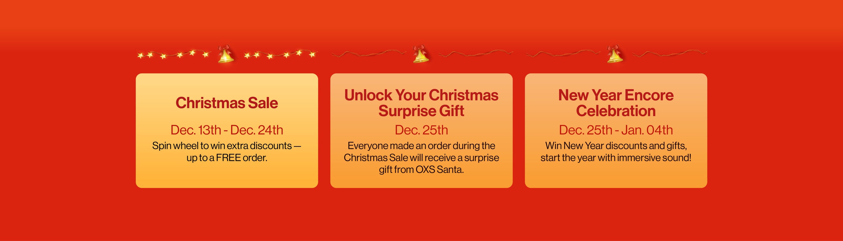 Shop OXS Christmas Deals. Up to 60% OFF + Christmas surprise! Share the love, warmth and immersion this holiday.