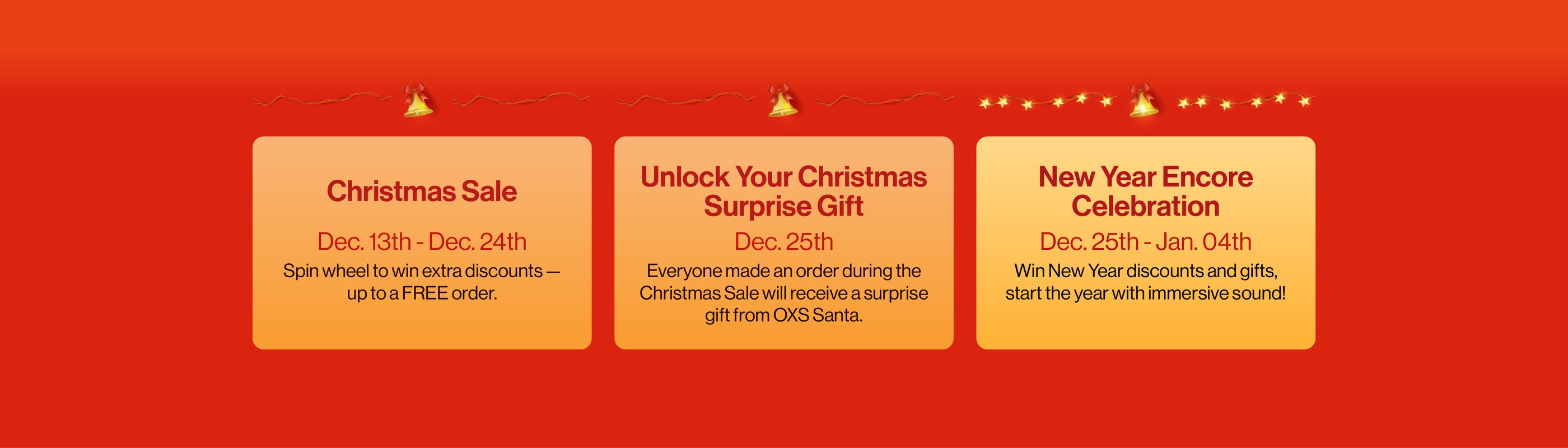 Shop OXS Christmas Deals. Up to 60% OFF + Christmas surprise! Share the love, warmth and immersion this holiday.
