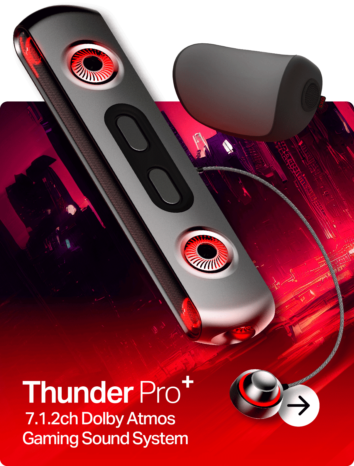 OXS Thunder Pro+ True 7.1.2ch Dolby Atmos Computer Speaker