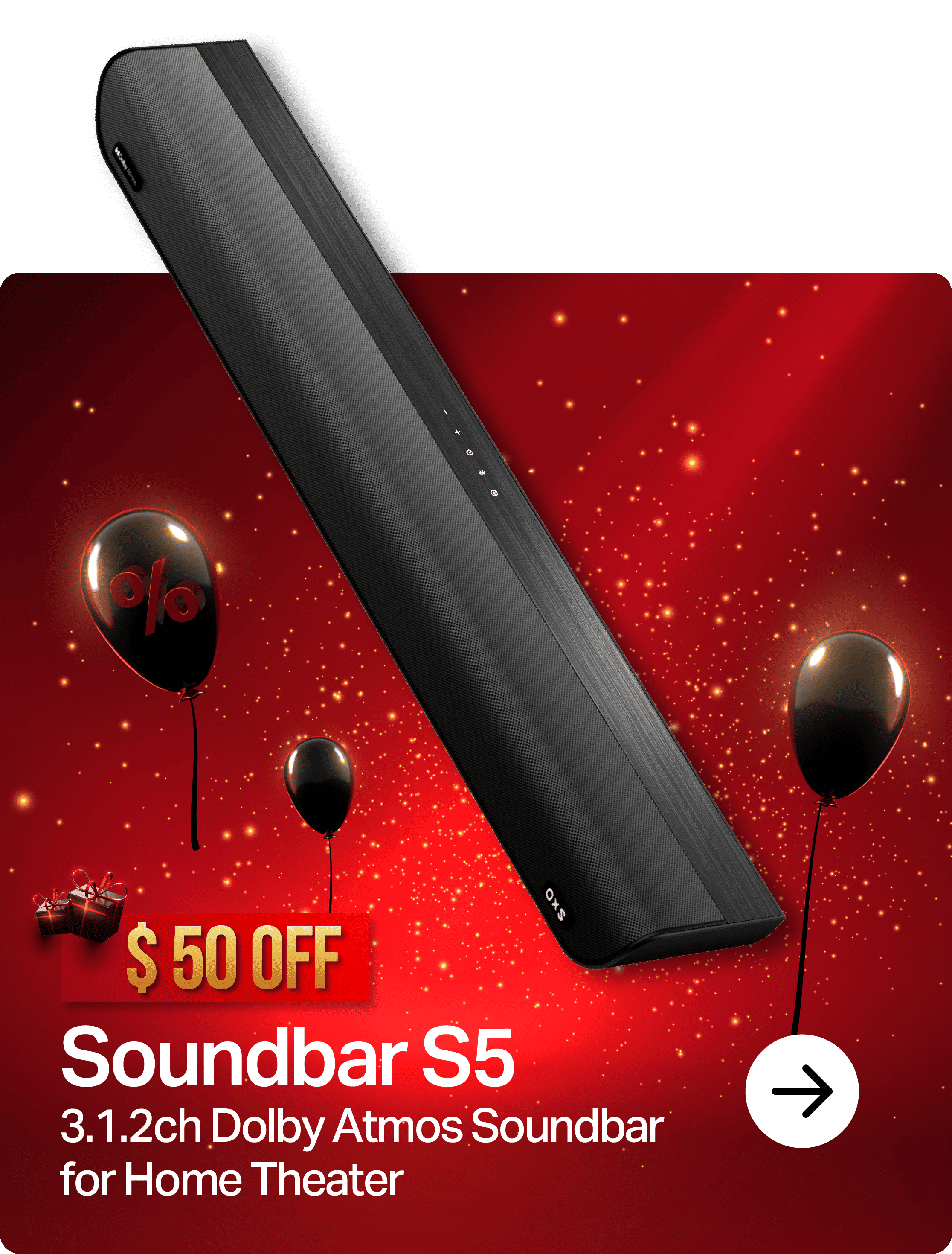 OXS Black Friday Sale S5 Best TV Soundbar for Home Theater homepage