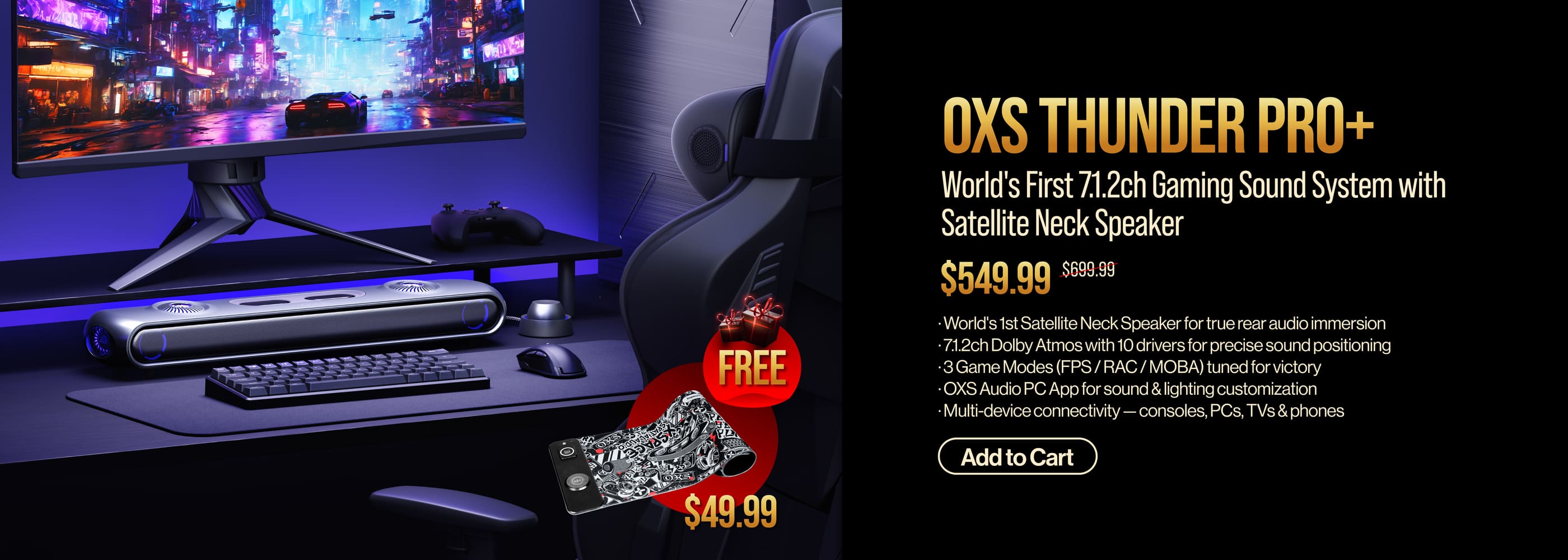 OXS Black Friday Sale Thunder Pro Top Gaming Sound System