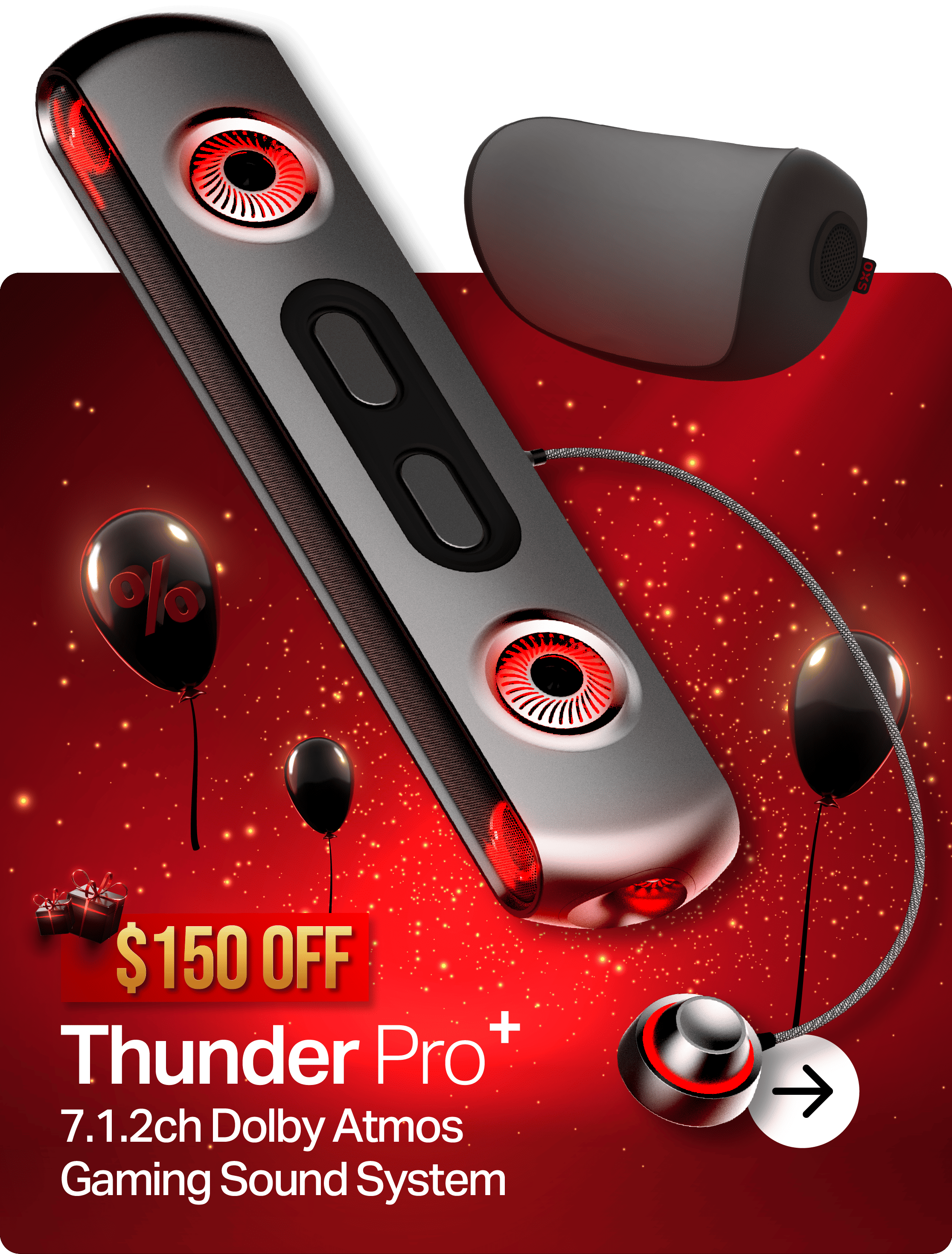 OXS Black Friday Sale Thunder Pro Top Gaming Sound System homepage
