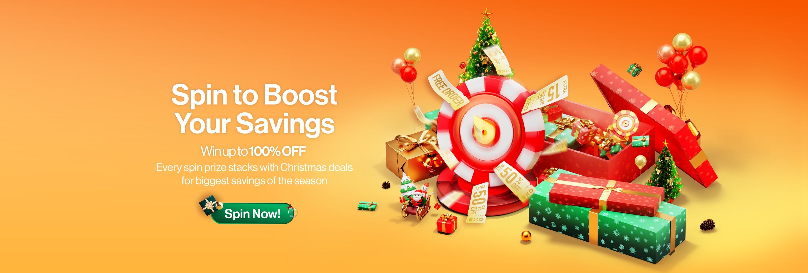 OXS Christmas Deals Spin the Wheel to Win