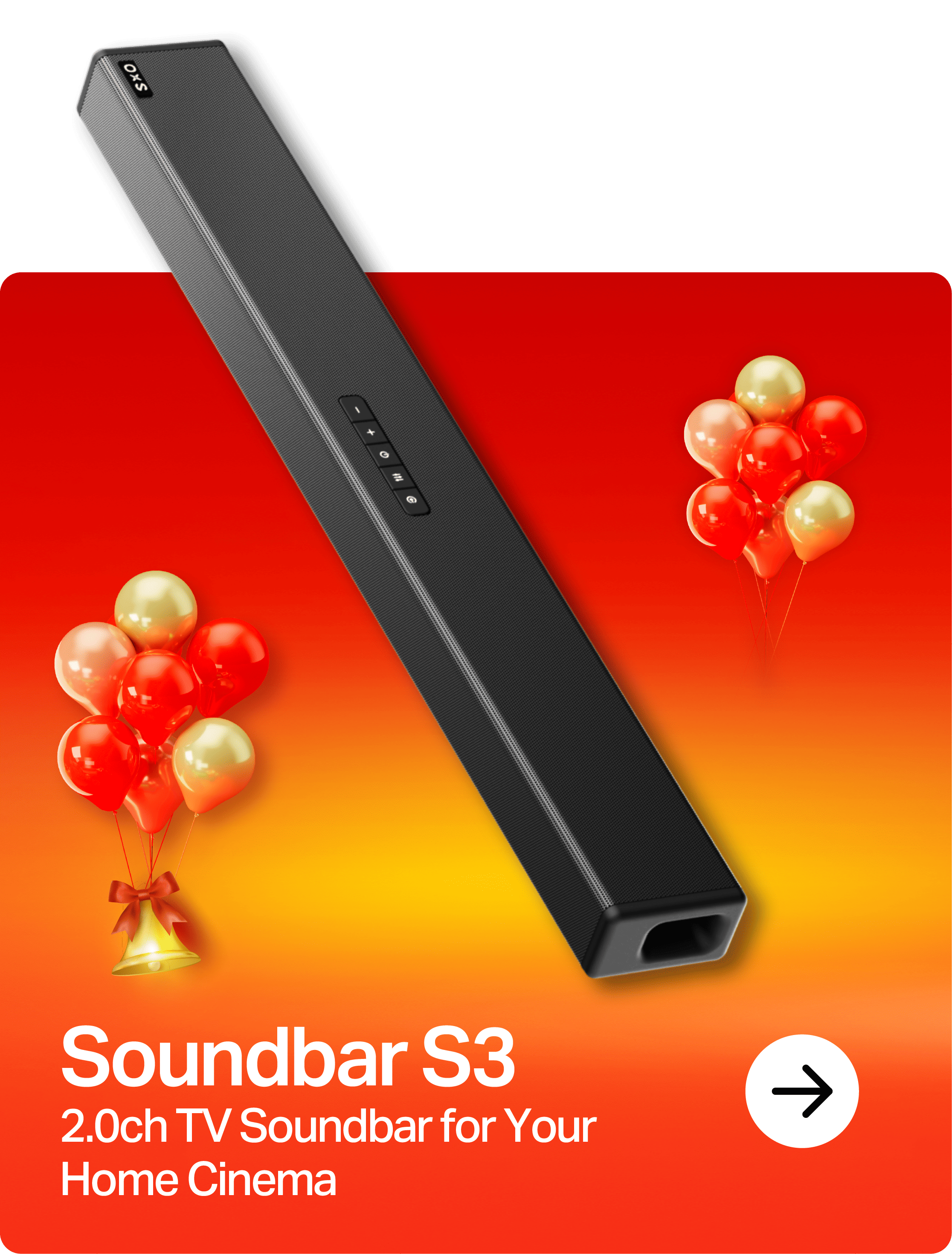OXS Christmas Sale S3 TV Soundbar for Home Theater homepage