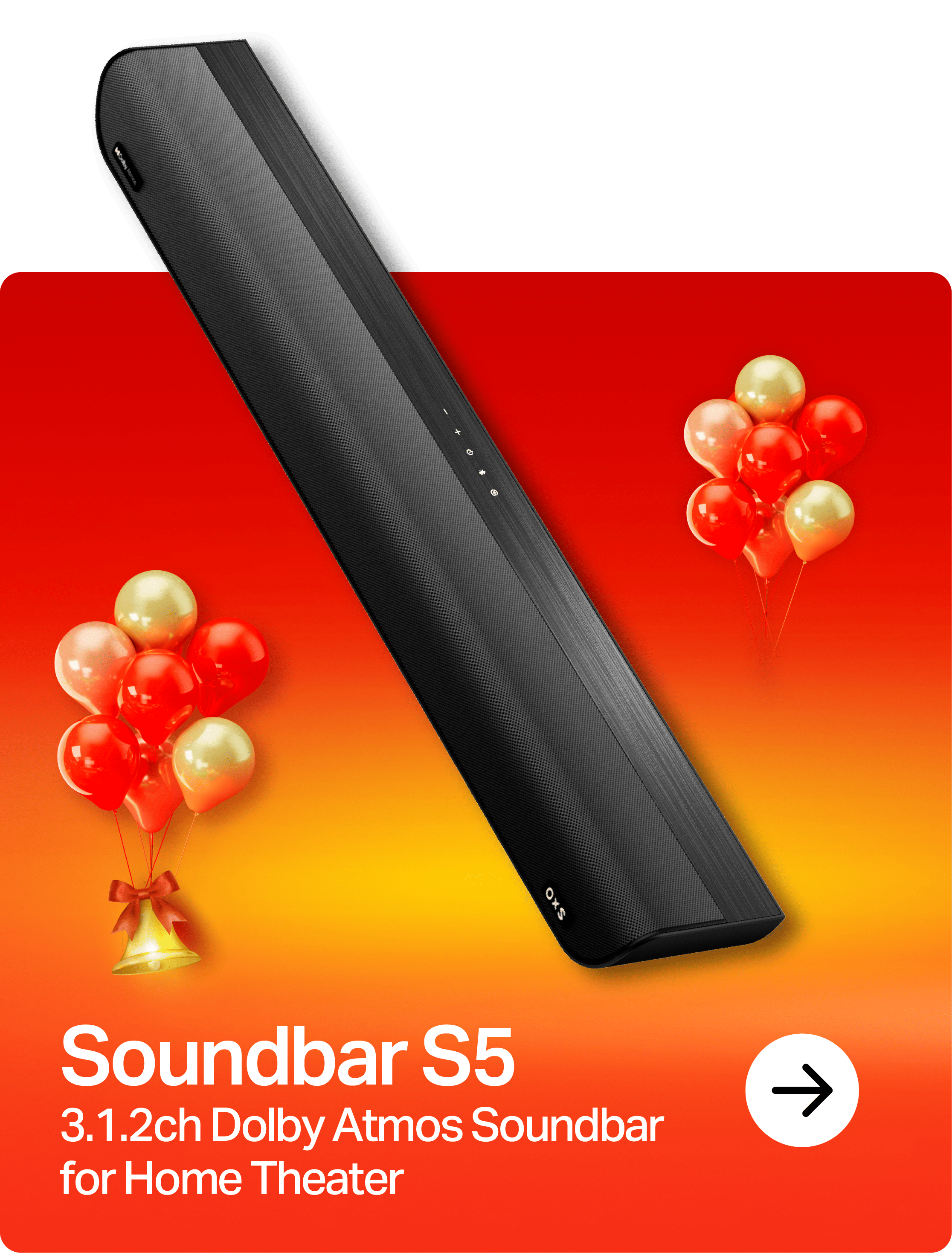 OXS Christmas Sale S5 Best TV Soundbar for Home Theater homepage