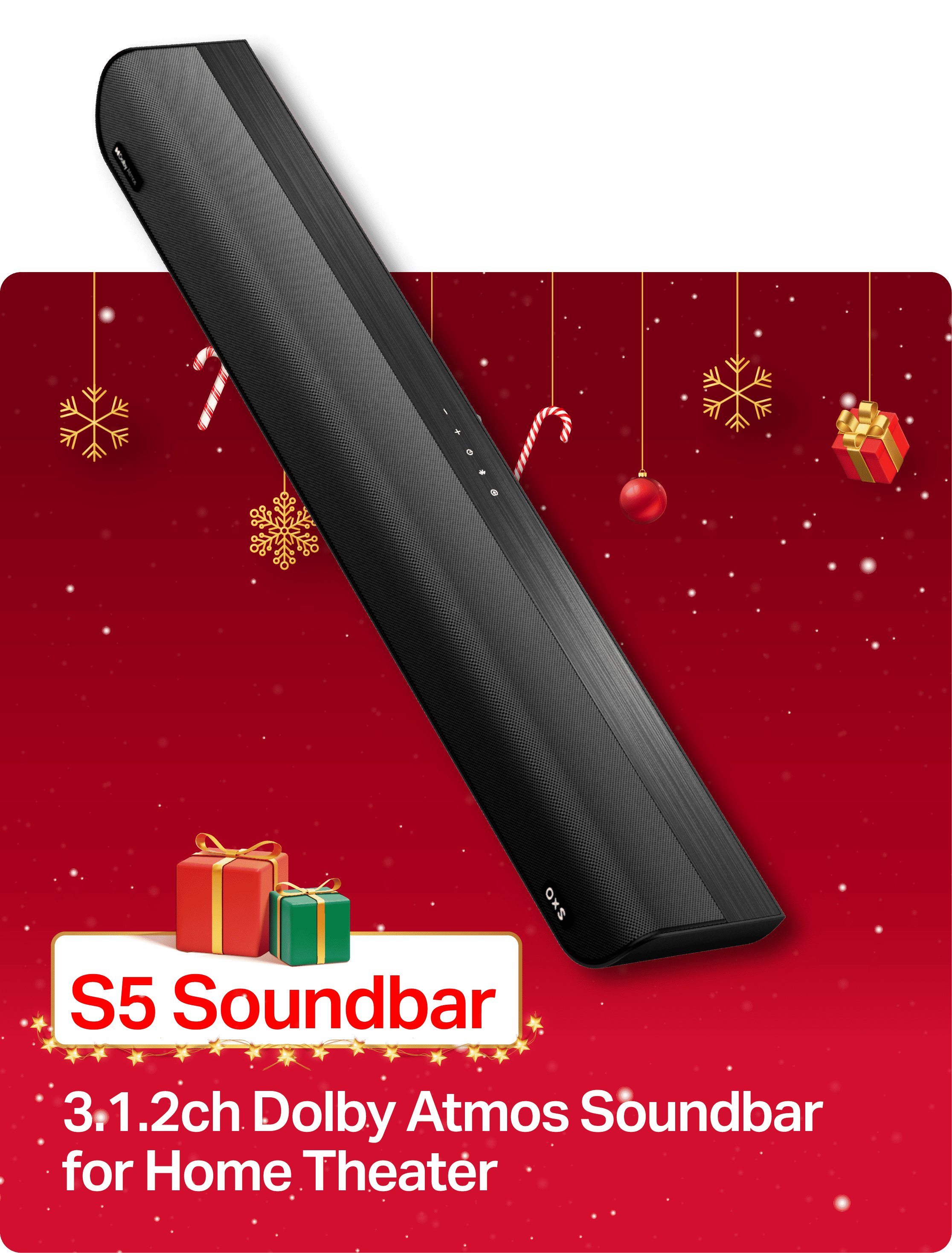 OXS Christmas Sale S5 best TV speaker for home theater