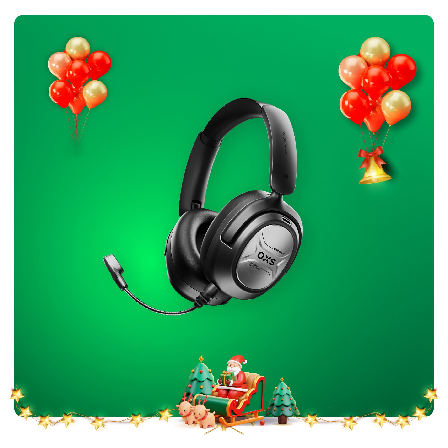 OXS Storm A2 - Wireless Gaming Headset with Hybrid ANC