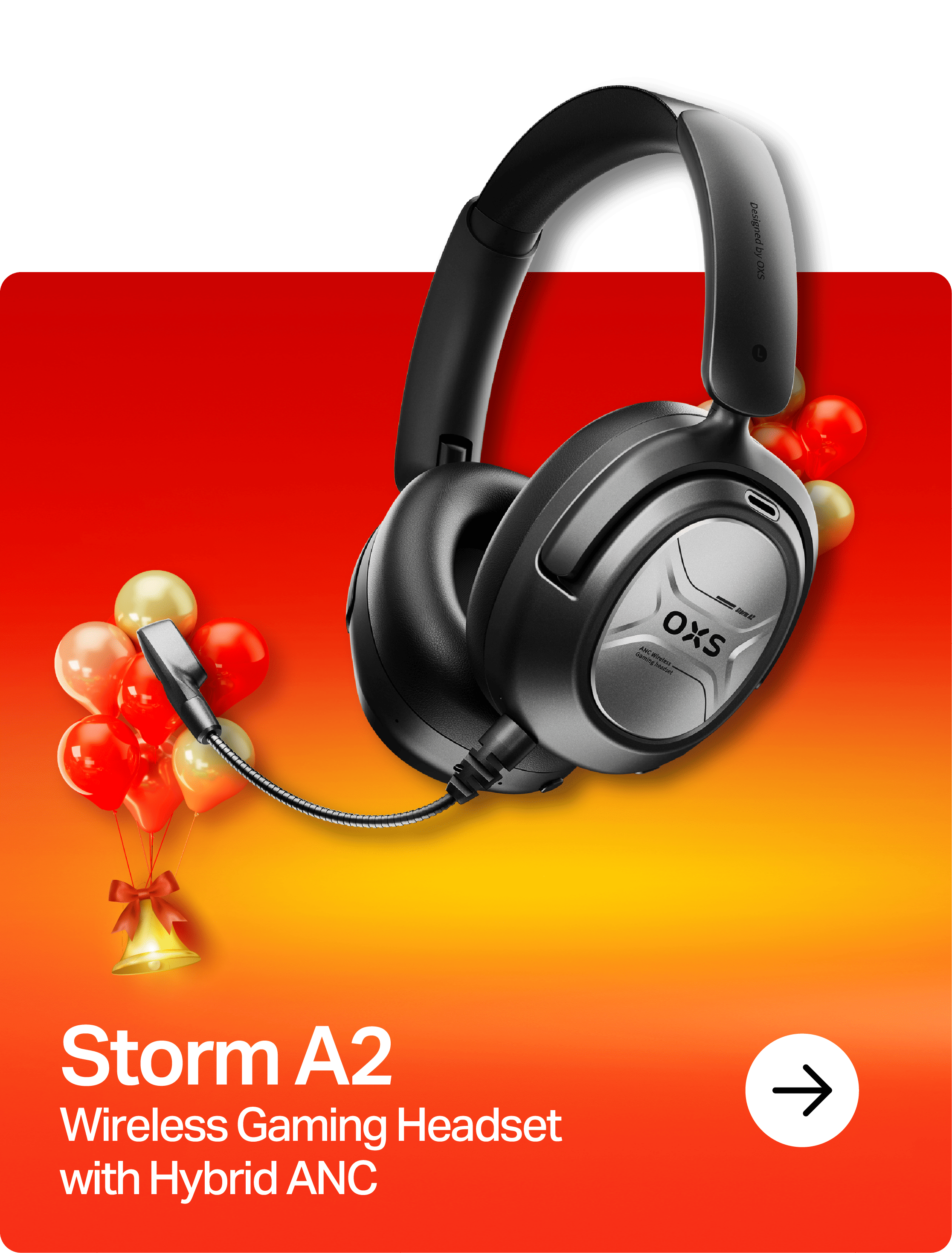 OXS Christmas Sale Storm A2 Top Gaming Headset with ANC homepage