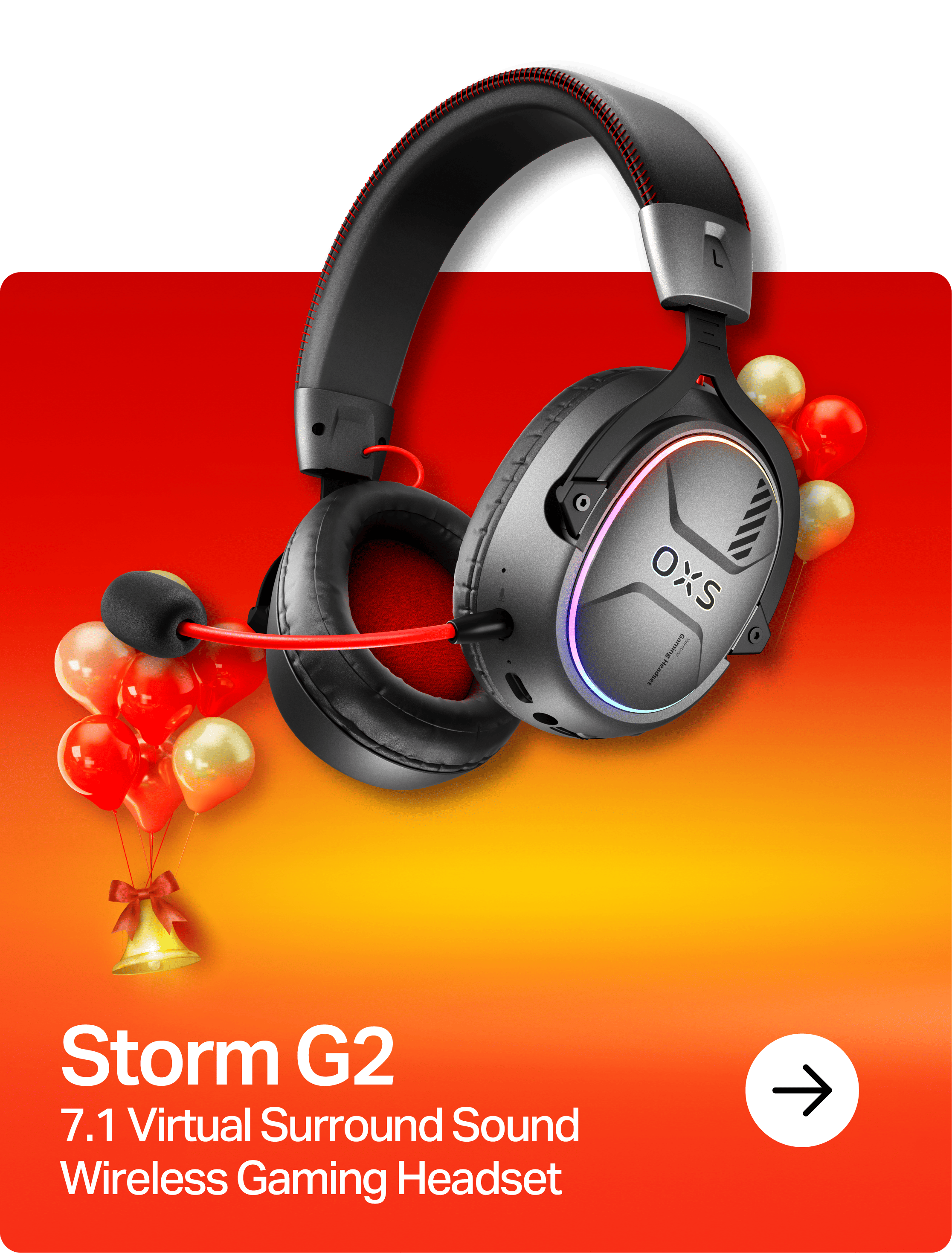 OXS Christmas Sale Storm G2 Top Gaming Headset homepage