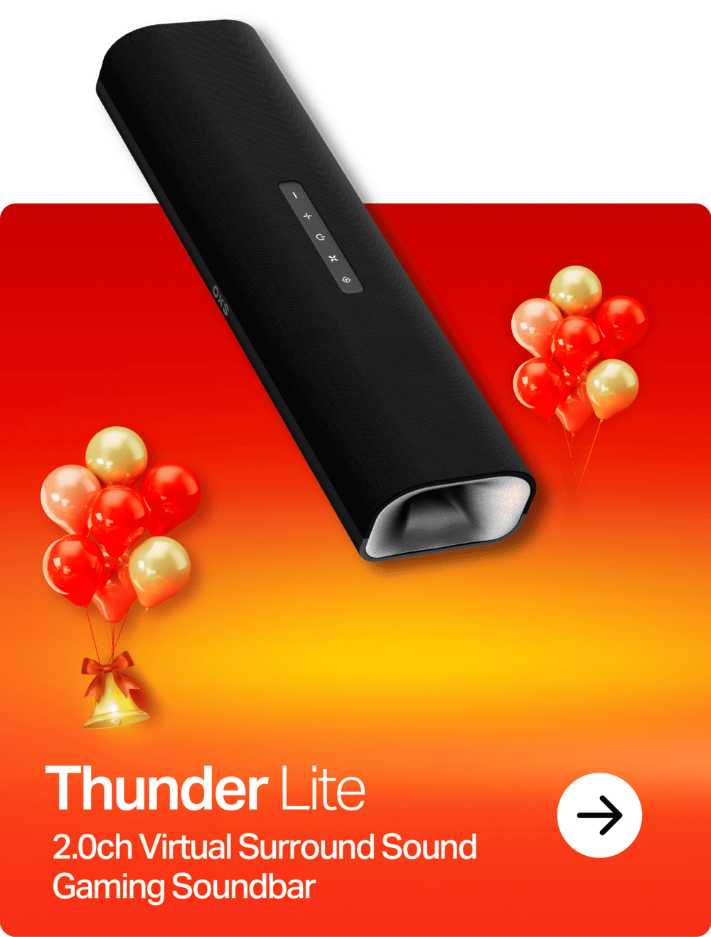 OXS Christmas Sale Thunder Lite Compact Gaming Soundbar homepage