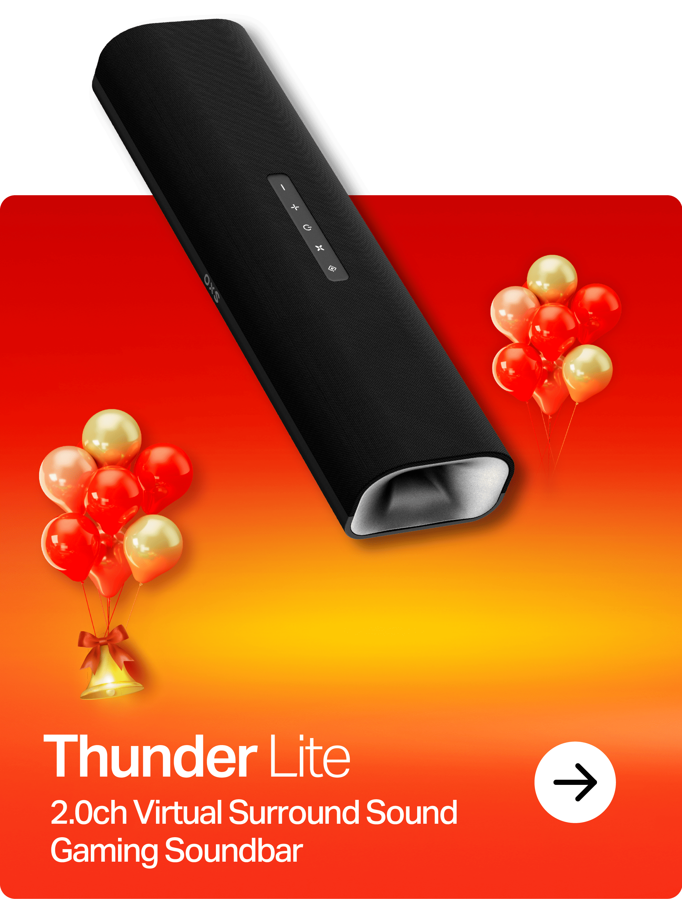 OXS Christmas Sale Thunder Lite Compact Gaming Soundbar homepage