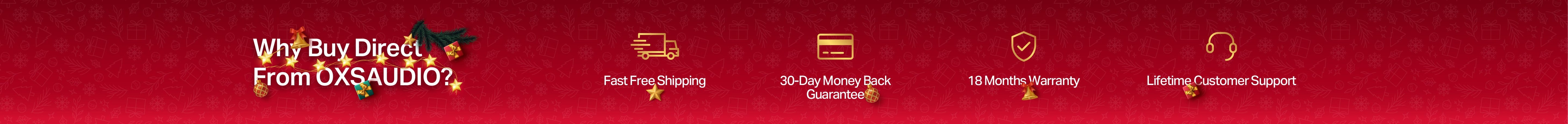 OXS Christmas Sales Why Buy Direct From OXSAUDIO - save big with the best speakers and headsets