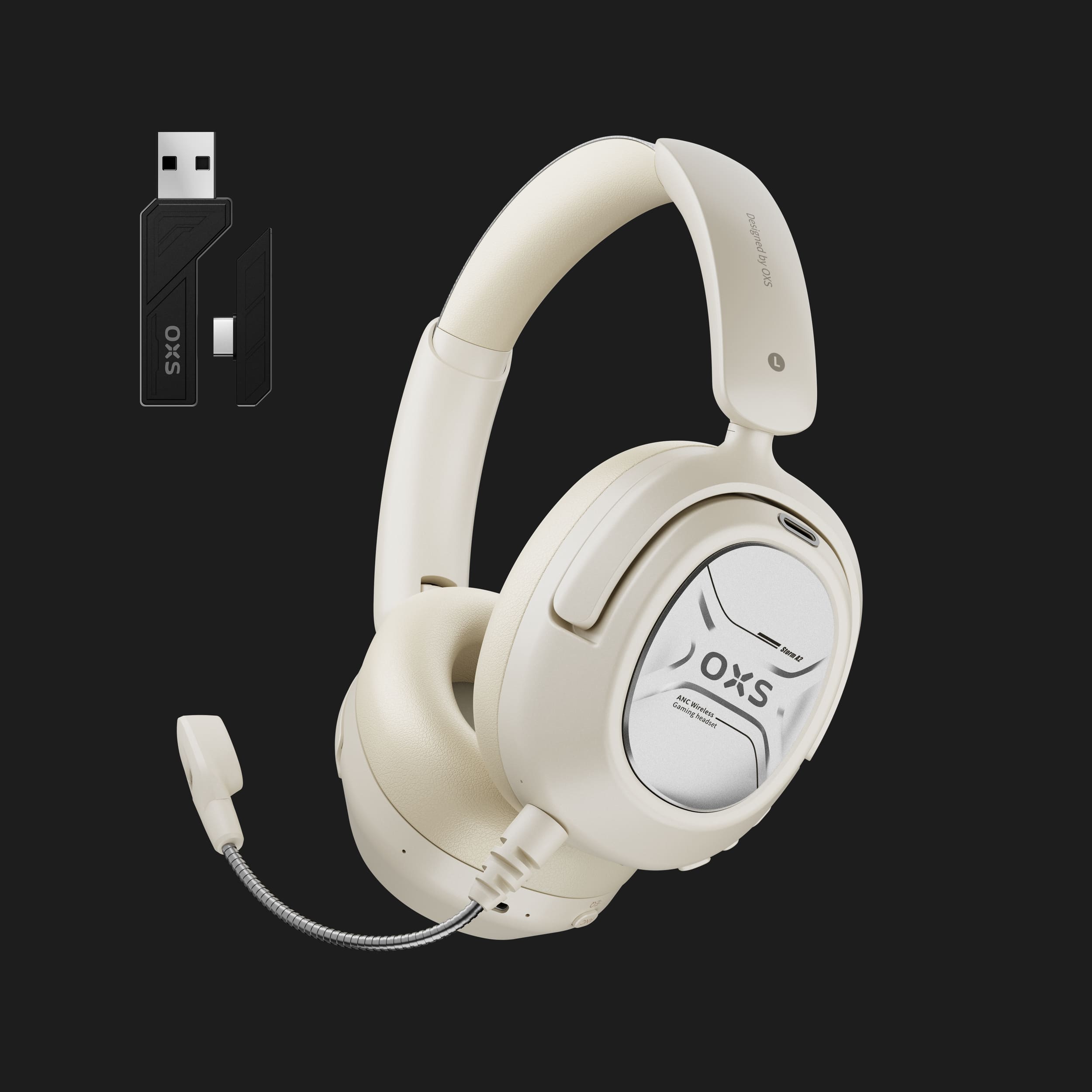 OXS Storm A2 wireless gaming headset with hybrid ANC and ultra-low latency. Top headphones perfect for gaming and daily entertainment.