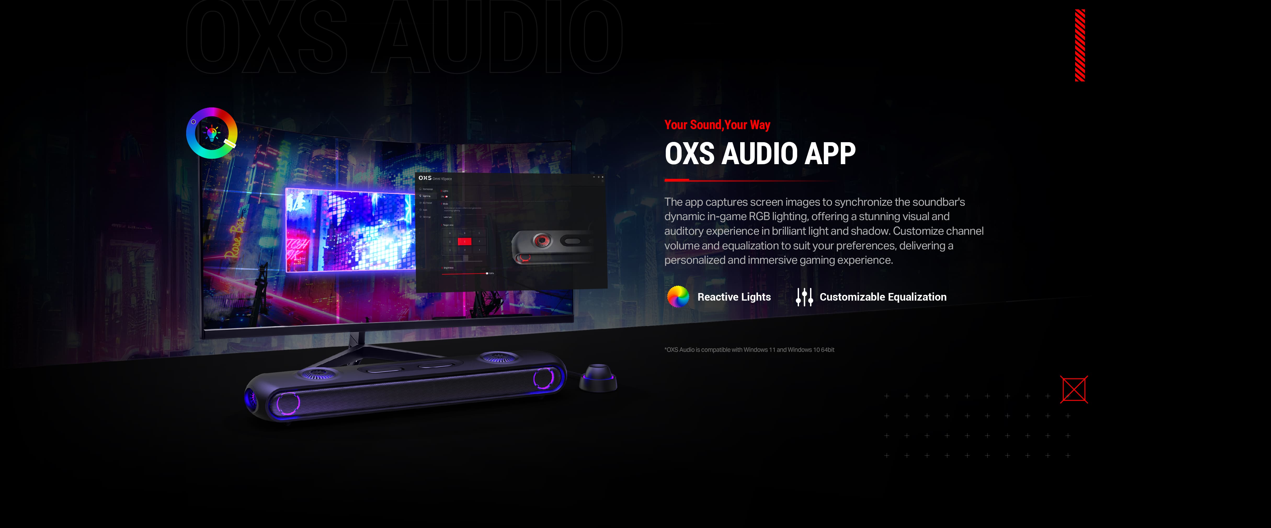 OXS Thunder Pro+ True Dolby Atmos® 7.1.2ch Gaming Soundbar System