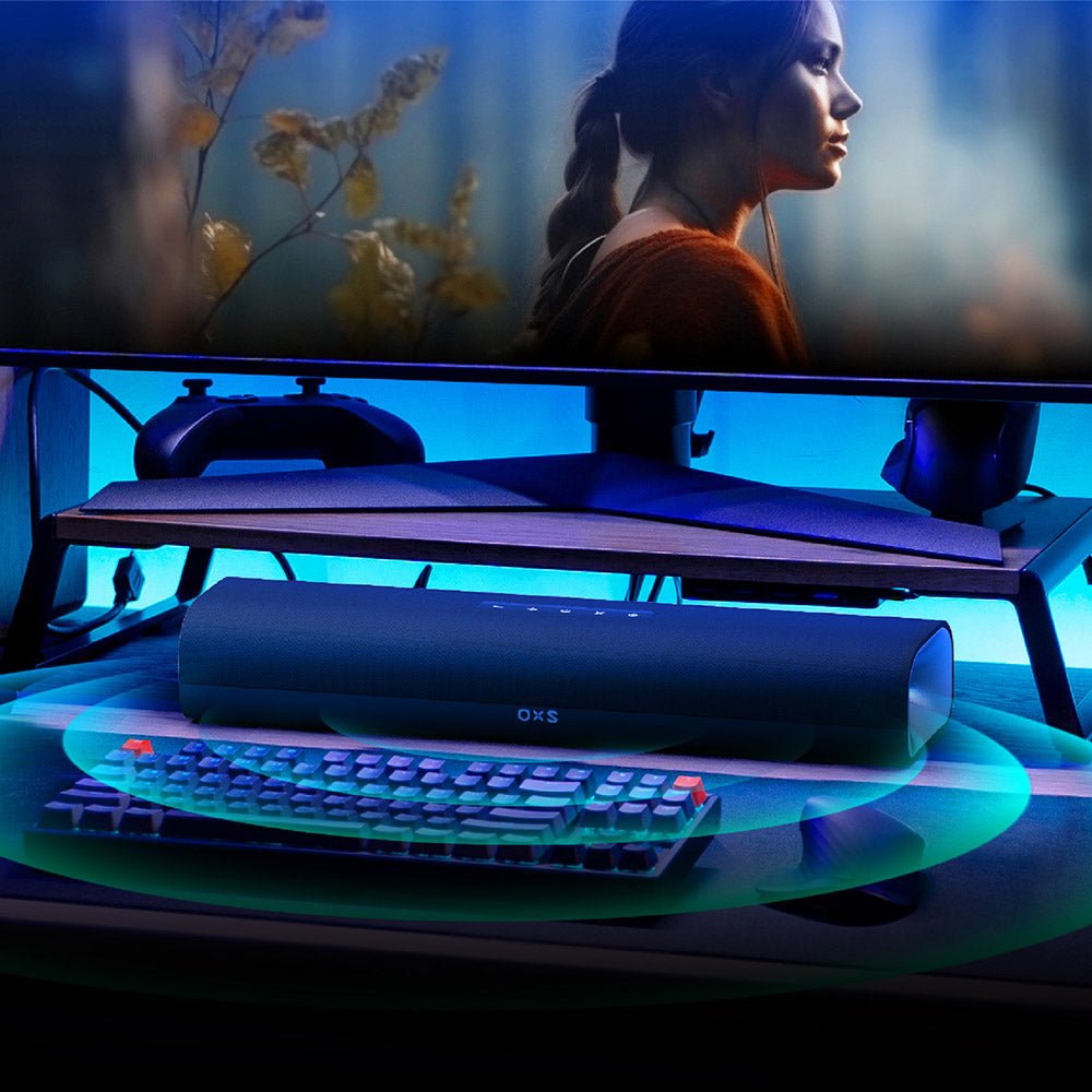 OXS Thunder Lite - Kompakte 2.0-Kanal Gaming-Soundbar