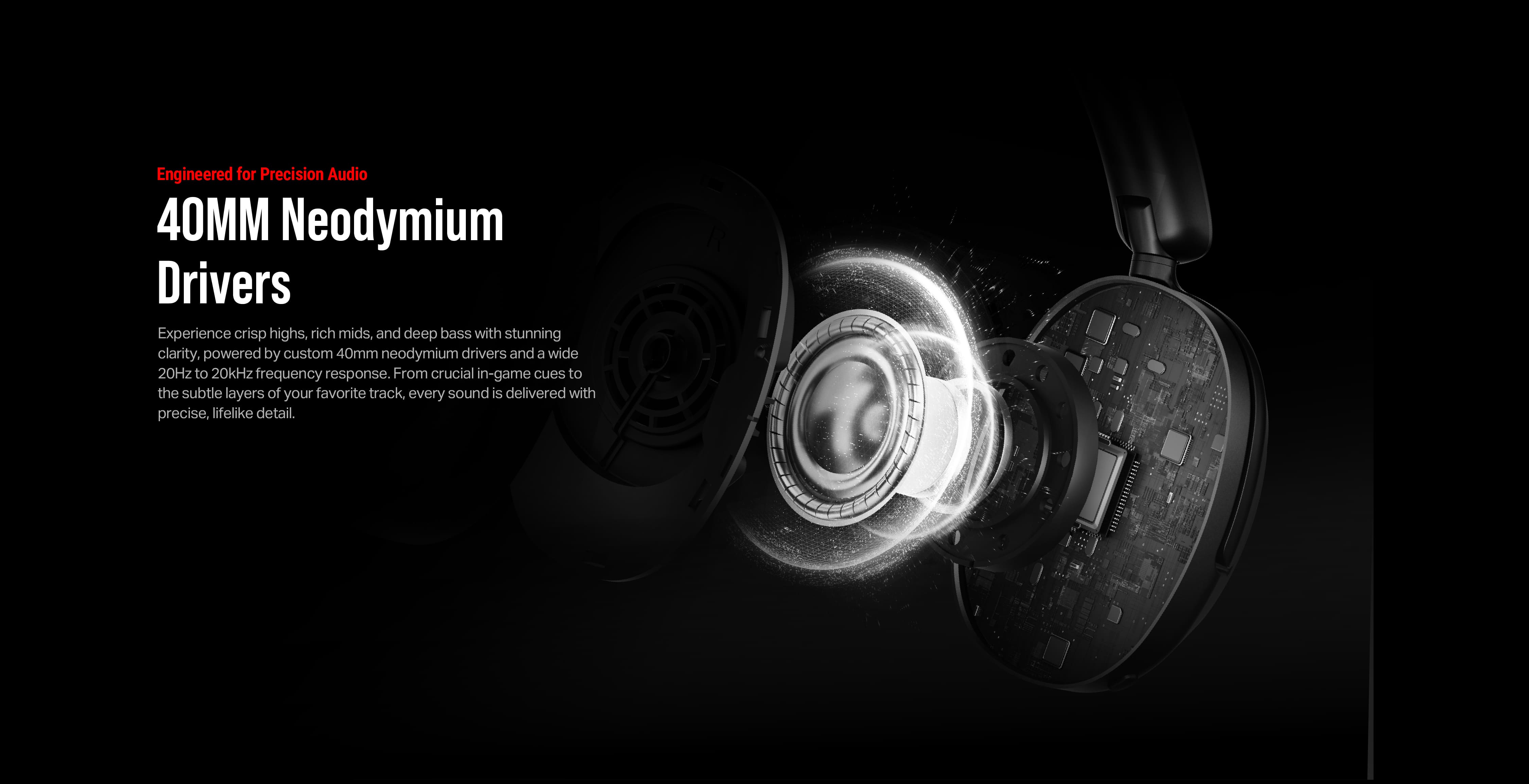 OXS Storm A2 wireless gaming headset with 40mm neodymium drivers. High quality sound with precision and details. Top gaming headphones, also ideal for working, traveling and enjoying music and movies.