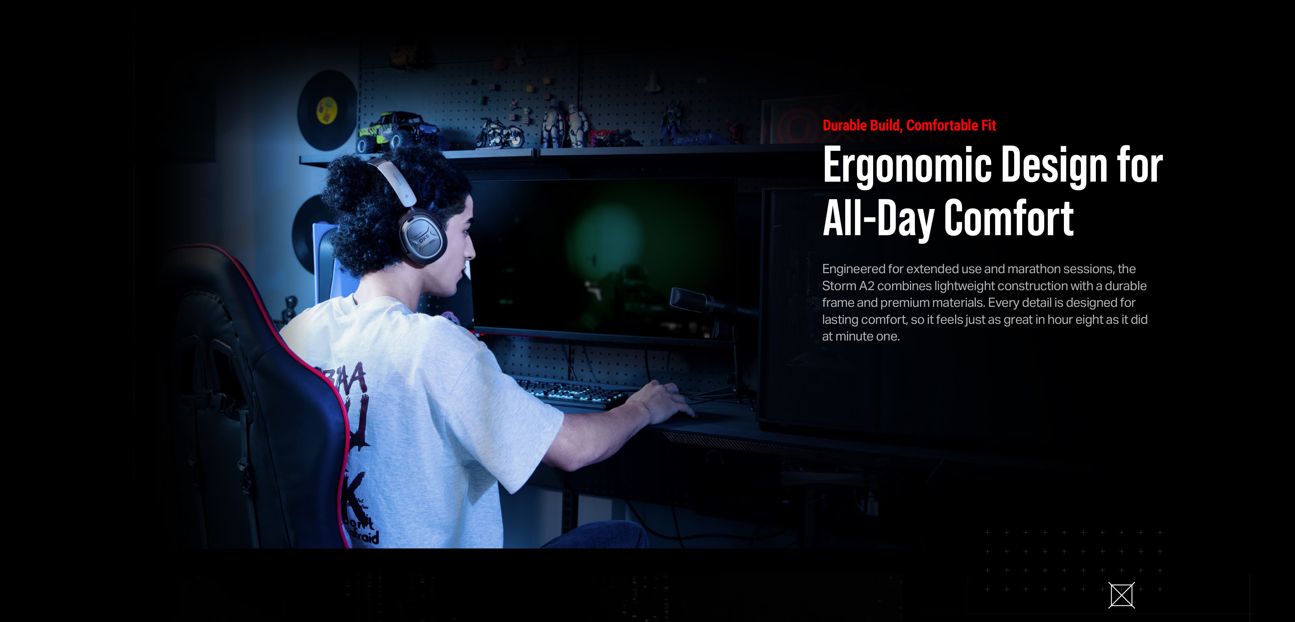 OXS Storm A2 - Wireless Gaming Headset with Hybrid ANC