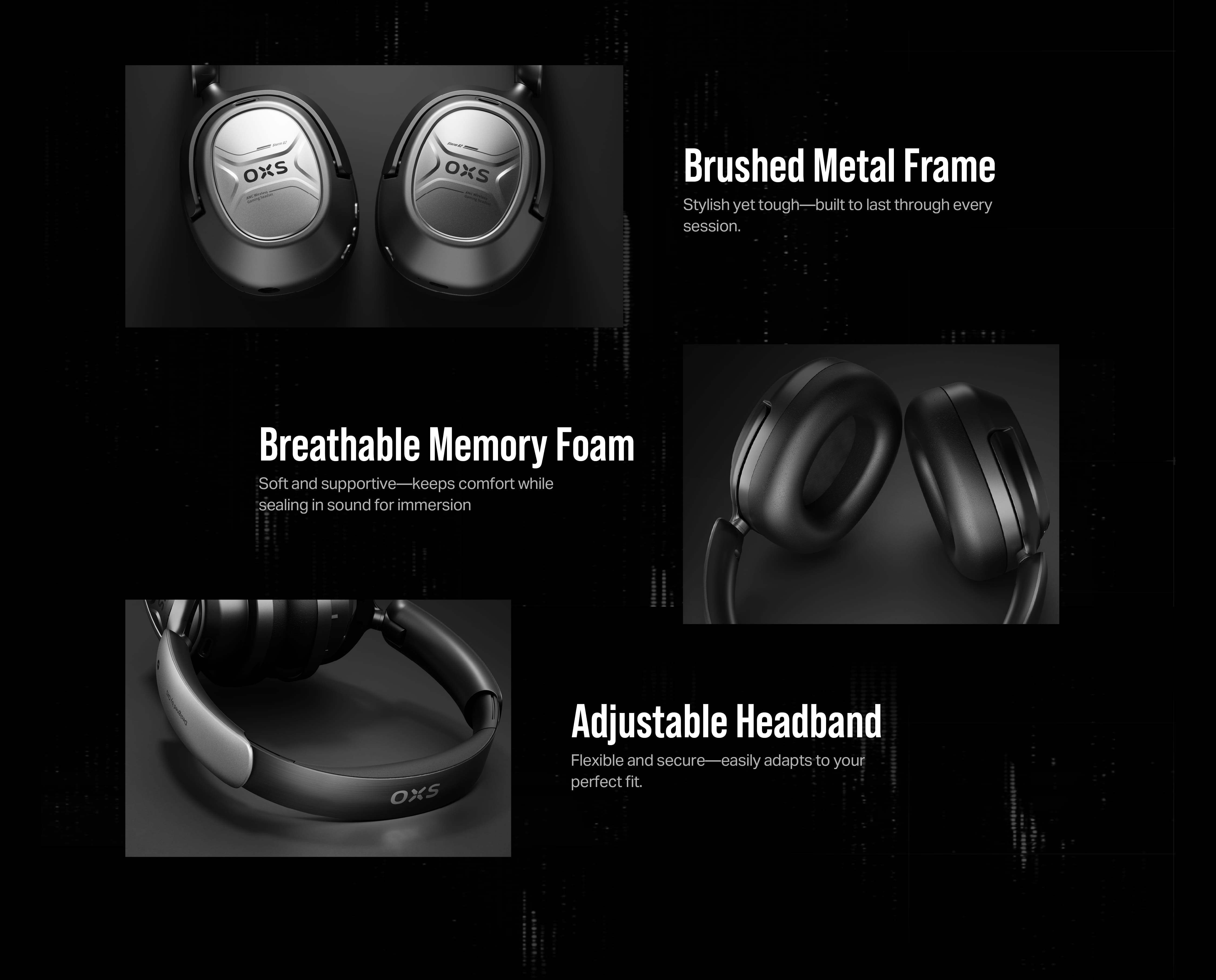 OXS Storm A2 wireless gaming headset with super comfort and unparalleled design details. Top gaming headphones, also ideal for working, traveling and enjoying music and movies.