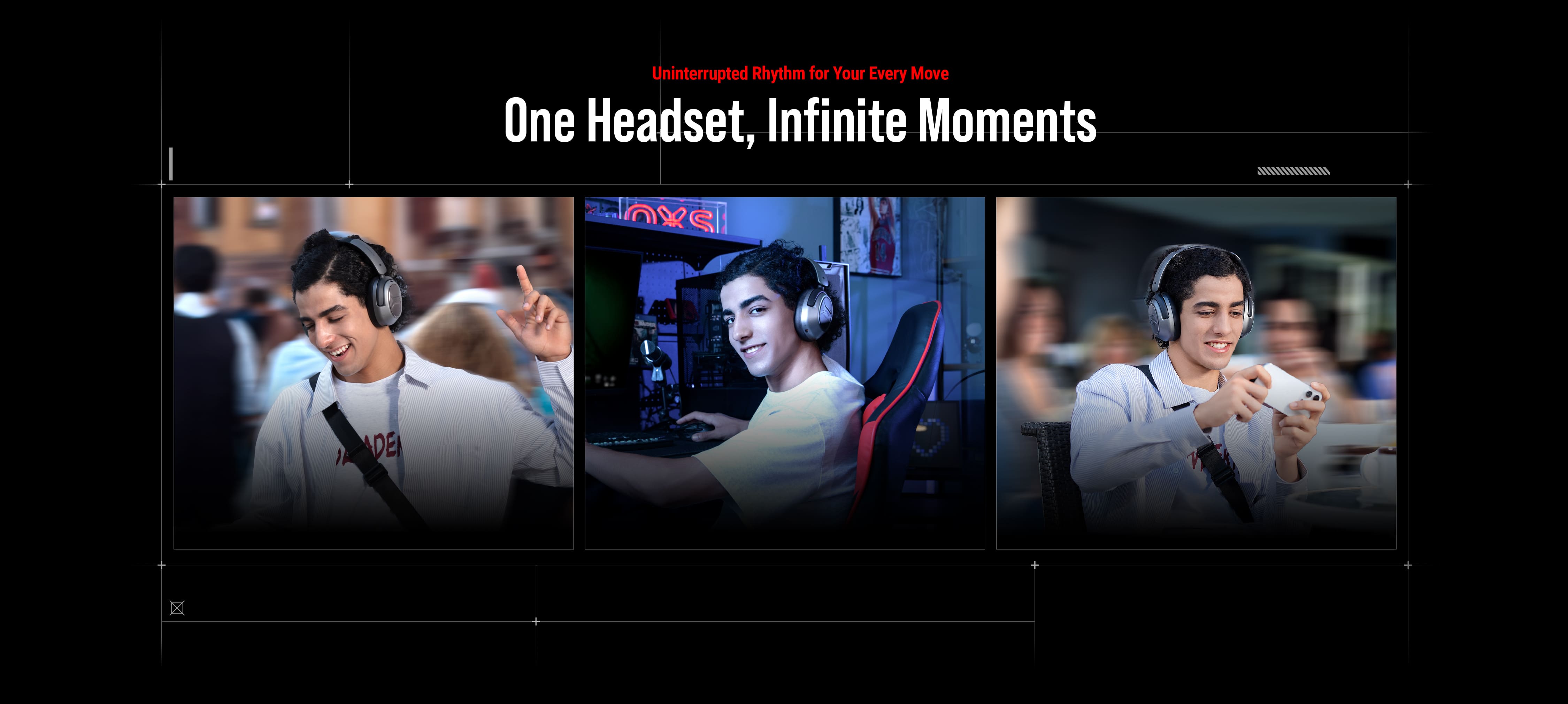OXS Storm A2 wireless gaming headset with hybrid ANC. 4 connection modes, 2.4GHz ultra-low latency, play while charging, 70 hours battery and super comfort. Best headphones for gaming, working, traveling and enjoying music and movies.