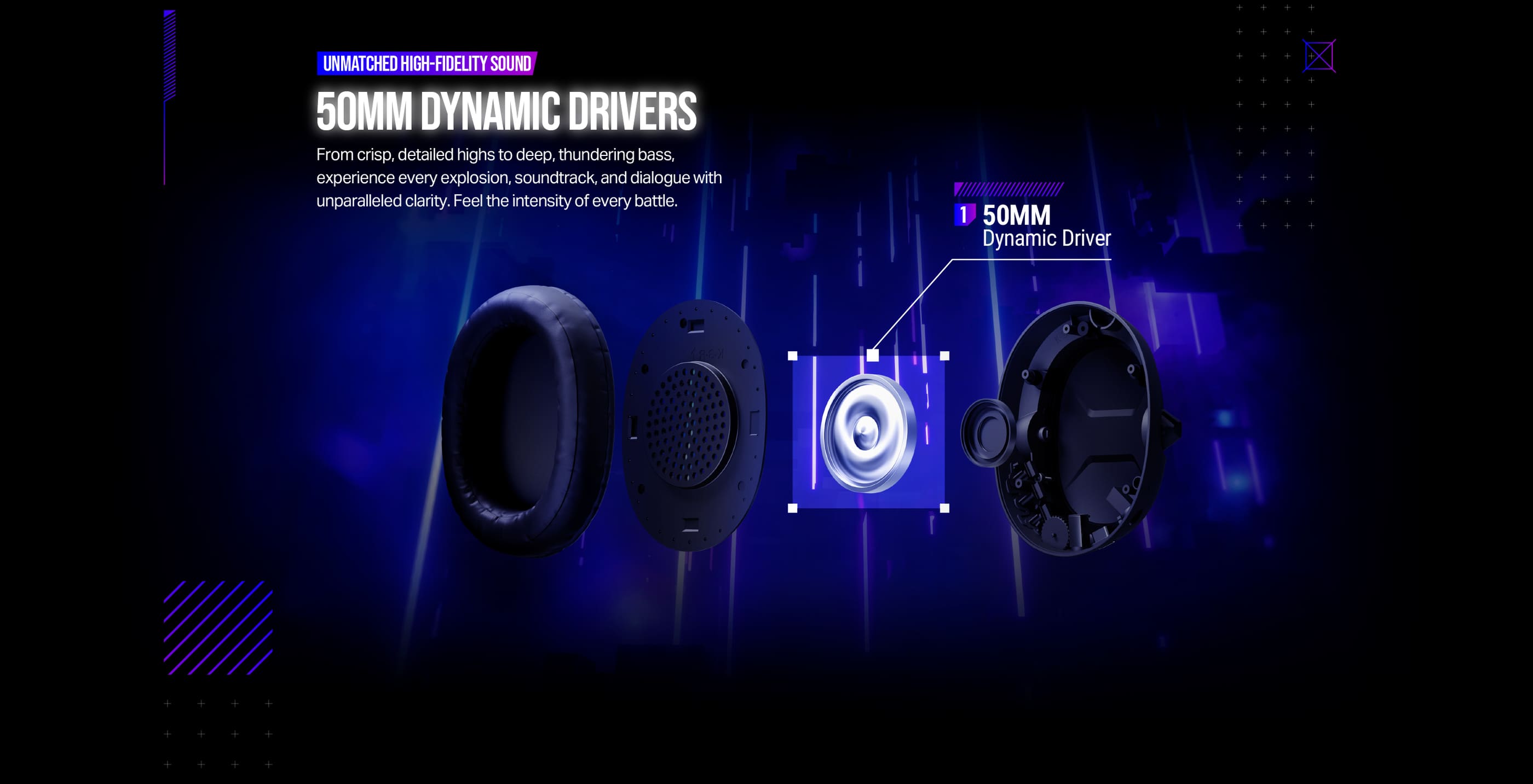 OXS Storm G2 entry-level gaming wireless headset. From crisp, detailed highs to deep, thundering bass, experience every explosion, soundtrack, and dialogue with unparalleled clarity.