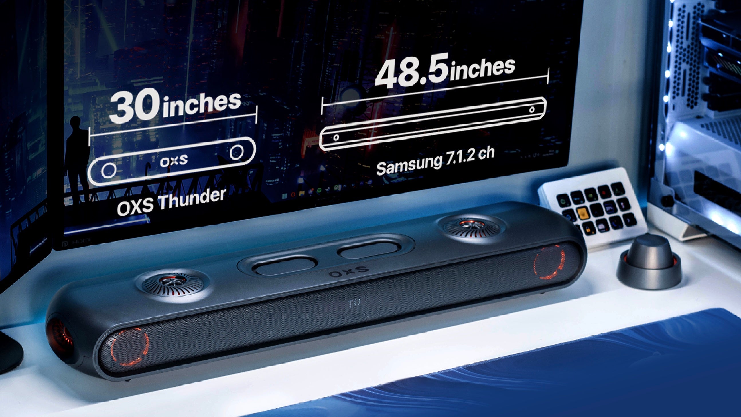 OXS Thunder Pro+ Dolby Atmos® 7.1.2ch Gaming Soundbar System